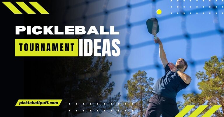 Pickleball Tournament Ideas featured image - A man playing pickleball